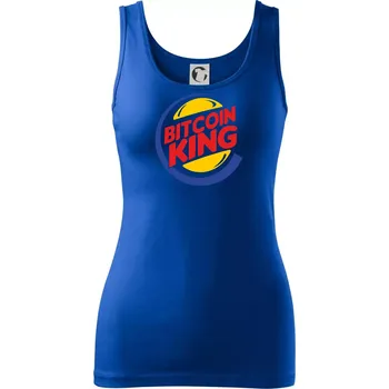 Dámské tričko Bitcoin King - Dámské tílko - S ( Královská modrá )