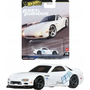 autíčko MAZDA RX-7 FD RYCHLE A ZBĚSILE HOT WHEELS PREMIUM autíčko
