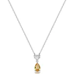 Náhrdelník Brosway FANCY ENERGY YELLOW se žlutým zirkonem - Stříbro 925