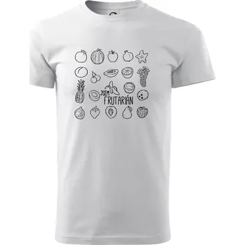 Pánské tričko Jsem frutarián - ovoce - Triko extra velké (5-8XL) - 7XL ( Bílá )