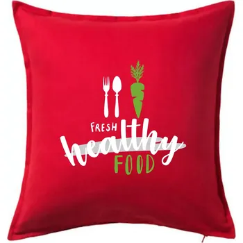 Polštář Fresh healthy food - Polštář 50x50 - 50x50 - Pouze potah ( Červená )