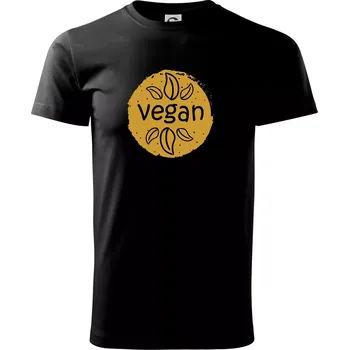 Vegan hnědá kruh - Triko extra velké (5-8XL) - 7XL ( Černá )