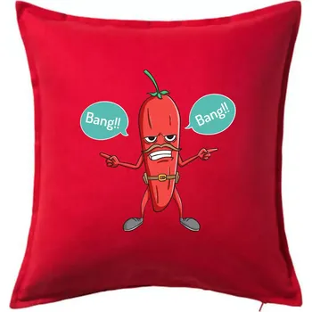 Polštář Chilli bang bang - Polštář 50x50 - 50x50 - Pouze potah ( Červená )