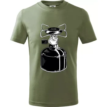 Kempingový vařič - Tričko dětské bavlněné - 158 cm/12 let ( Khaki )