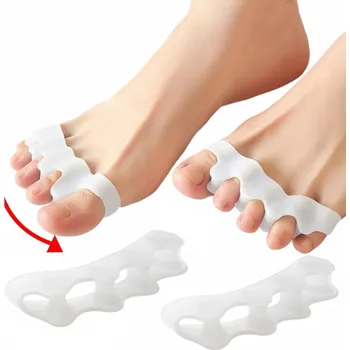 GELOVÉ SEPARÁTORY prstů na noze, 5 prstů, KLÍNY NA HALUXY Překrývající se prsty, POHODLNÉ