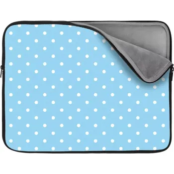 pouzdro na notebook Sablio Obal na notebook Bílé tečky na modré - 17"