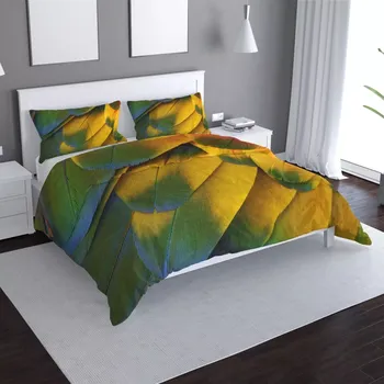 Povlečení Sablio Povlečení Barevné peří - 140x220 / 90x70