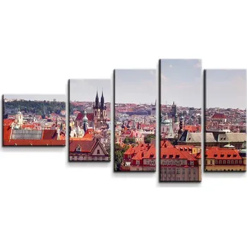 Obraz Sablio Obraz - 5-dílný Praha - 100x60 cm