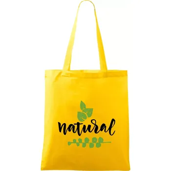 Natural - nápis v listech - Taška bavlněná - 42 x 38 cm ( Žlutá )