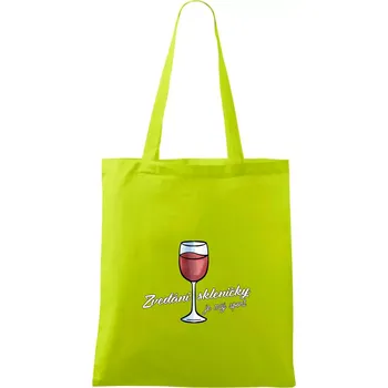 Zvedání skleničky je můj sport - Taška bavlněná - 42 x 38 cm ( Limetková )