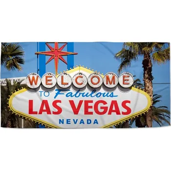 Osuška Sablio Ručník Welcome to Las Vegas - 50x100 cm