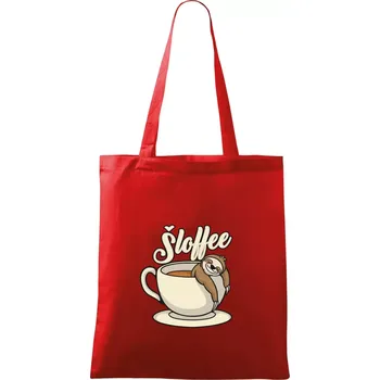 Nákupní taška Šloffee - káva - Taška bavlněná - 42 x 38 cm ( Červená )