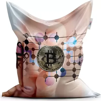 Sedací pytel Sablio Sedací vak Classic Bitcoin - 150x100 cm
