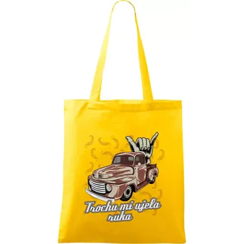 Nákupní taška Trochu mi ujela ruka - Taška bavlněná - 42 x 38 cm ( Žlutá )