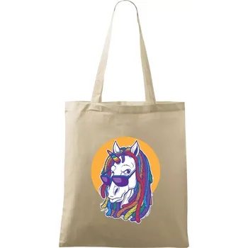 Nákupní taška Rasta unicorn - Taška bavlněná - 42 x 38 cm ( Naturální )