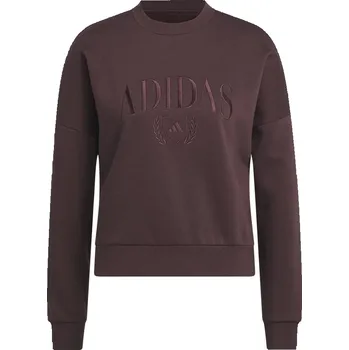 Dámský svetr adidas Cozy Holiday Graphic Sweatshirt Womens Brown S (8-10)