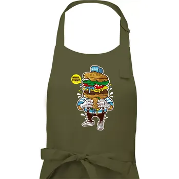 Kuchyňská zástěra Burgrák - Dámská zástěra na vaření - Univerzální velikost ( Khaki )