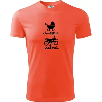 Pánské tričko Dnes zítra cross - Pánské triko Fantasy sportovní (dresovina) - XL ( Neonově oranžová )