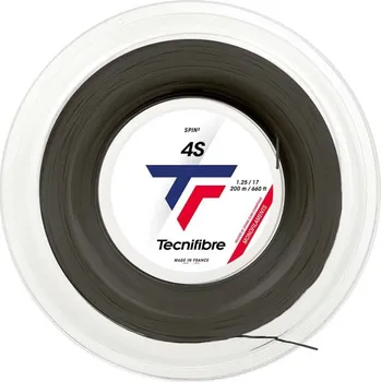 Sport Tenisový výplet Tecnifibre 4S (200 m) Černý (1.25 mm)