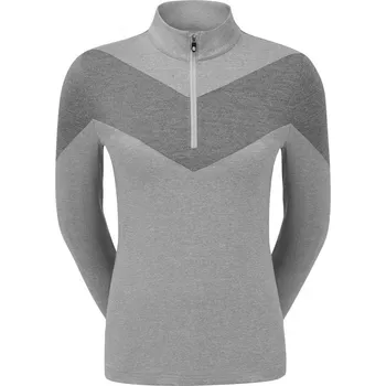 Pánské oblečení FootJoy Engineered Jersey Half Zip, Heather Grey L