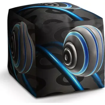 Taburet Sablio Taburet Cube Modrá koule: 40x40x40 cm