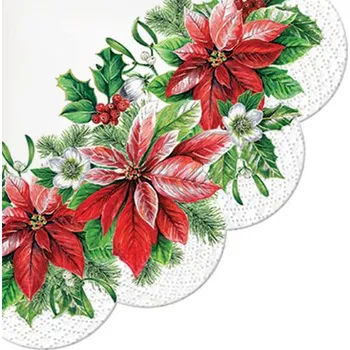 Papírový ubrousek Ubrousky PAW R 32 cm Glory Poinsettia