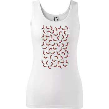 Dámské tričko Chili potisk - Dámské tílko - 2XL ( Bílá )