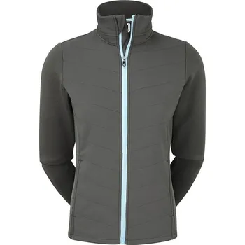 Golfová hůl FootJoy Thermal Quilted Jacket, Charcoal, Sky Blue L