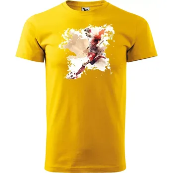 Pánské tričko Sablio Tričko s potiskem Fotbalista 2 - žluté S
