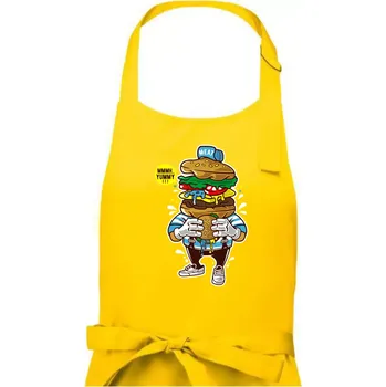 Kuchyňská zástěra Burgrák - Dámská zástěra na vaření - Univerzální velikost ( Žlutá )
