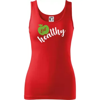 Dámské tričko Eat Healthy - Dámské tílko - 2XL ( Červená )