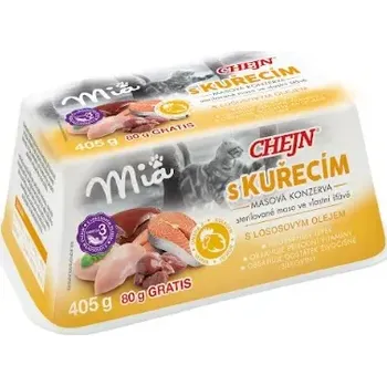 Krmivo pro kočku Chejn MIA s kuřecím 8x405g (325g+80g GRATIS) karton