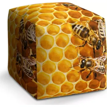 Taburet Sablio Taburet Cube Včely: 40x40x40 cm