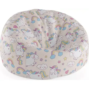 Sedací pytel Sablio Sedací vak Cocoon Jednorožci - 75 x 45 x 35 cm
