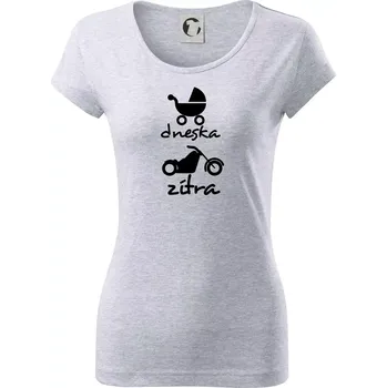 Dámské tričko Dnes zítra Harley - Dámské triko Pure - XS ( Světlešedý Melír )