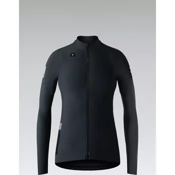 cyklistický dres GOBIK Cyklistický dres s dlouhým rukávem zimní - PACER SOLID 2.0 - černá S