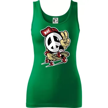 Dámské tričko Peaceák - Dámské tílko - L ( Středně zelená )