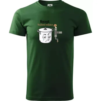 Recept houbová redukce - Triko extra velké (5-8XL) - 6XL ( Lahvově zelená )