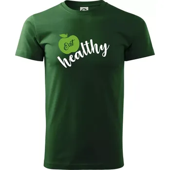 Eat Healthy - Triko extra velké (5-8XL) - 6XL ( Lahvově zelená )