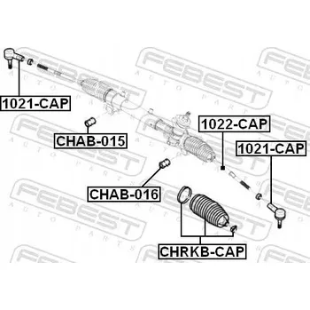 Posilovač řízení CHRKB-CAP FEBEST OCHRANA TYČE ŘÍZENÍ CHEVR