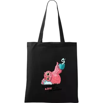 Nákupní taška Tu poslední kávu já už asi neměla - Taška bavlněná - 42 x 38 cm ( Černá )