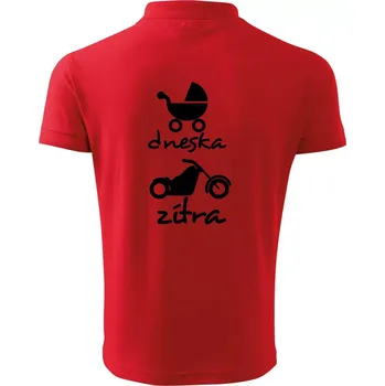 Pánská košile Dnes zítra Harley - Polokošile pánská Pique Polo 203 - M ( Červená )