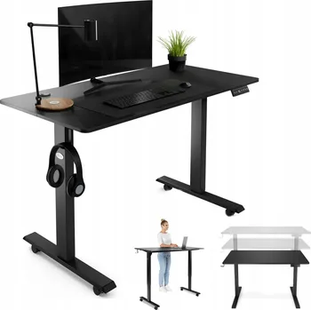 Psací stůl Obdélníkový psací stůl di volio 125 x 62 x 118,5 cm černý