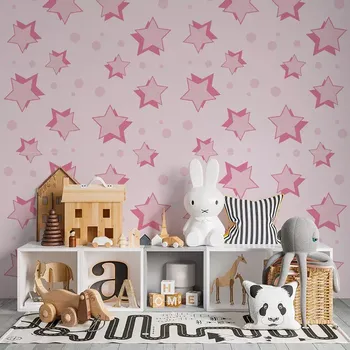Tapeta Sablio Tapeta Růžové hvězdy - 125x75 cm