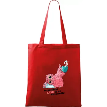 Nákupní taška Tu poslední kávu já už asi neměla - Taška bavlněná - 42 x 38 cm ( Červená )