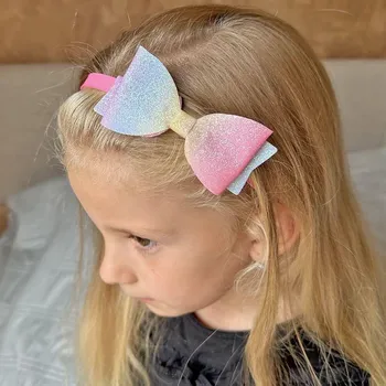 Čelenka Třpytivá čelenka s mašlí - pastelová