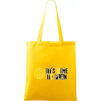It's time to plan bitcoin - Taška bavlněná - 42 x 38 cm ( Žlutá )