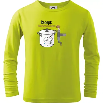 Dětská móda Recept houbová redukce - Triko dětské Long Sleeve - 146 cm/10 let ( Limetková )