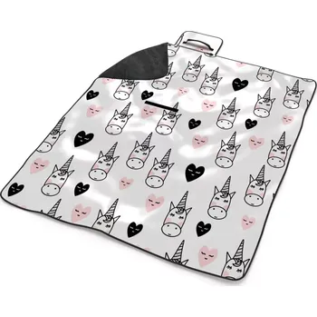 deka Sablio Plážová deka Hlava jednorožce: 200x140 cm