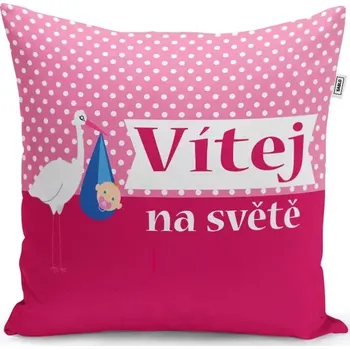 Polštář Sablio Polštář Vítej na světě 4: 40x40 cm